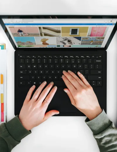Professional web copywriting workspace